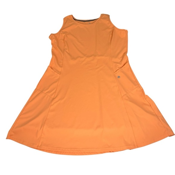 Baleaf Orange Womens Golf Tennis Dress Athletic Sport 2 Pockets Sleeveless SZ XL - Picture 5 of 10
